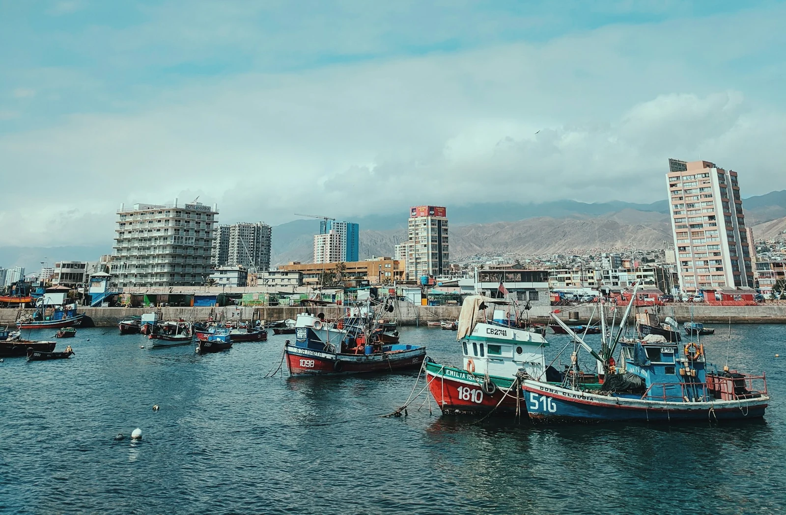 Vista de la ciudad y el borde costero de Antofagasta